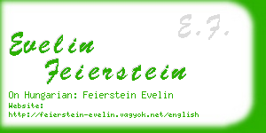 evelin feierstein business card